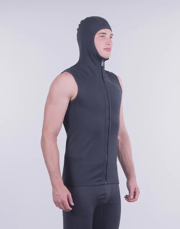 Sharkskin Titanium T2 Full Zip Vest With Hood Male